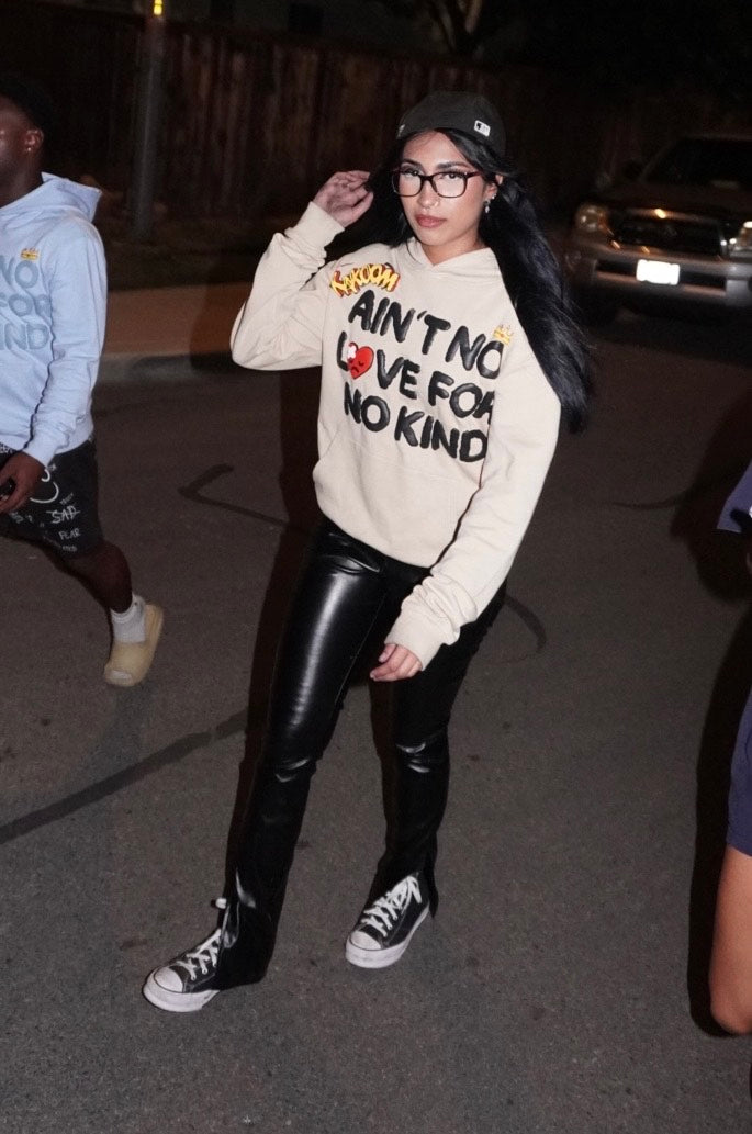 TAN "NO LOVE'' HOODIE