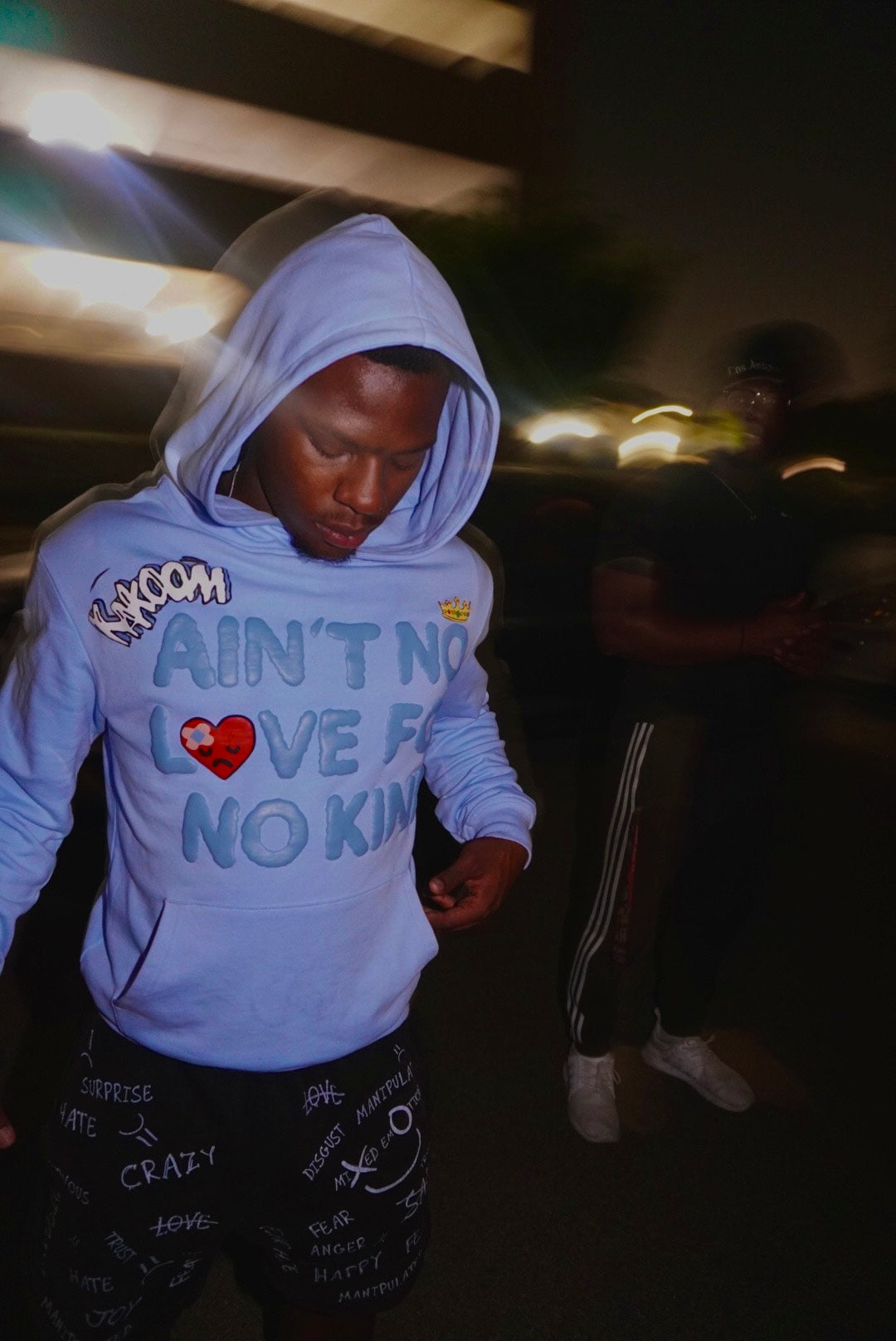 BABY BLUE "NO LOVE" HOODIE