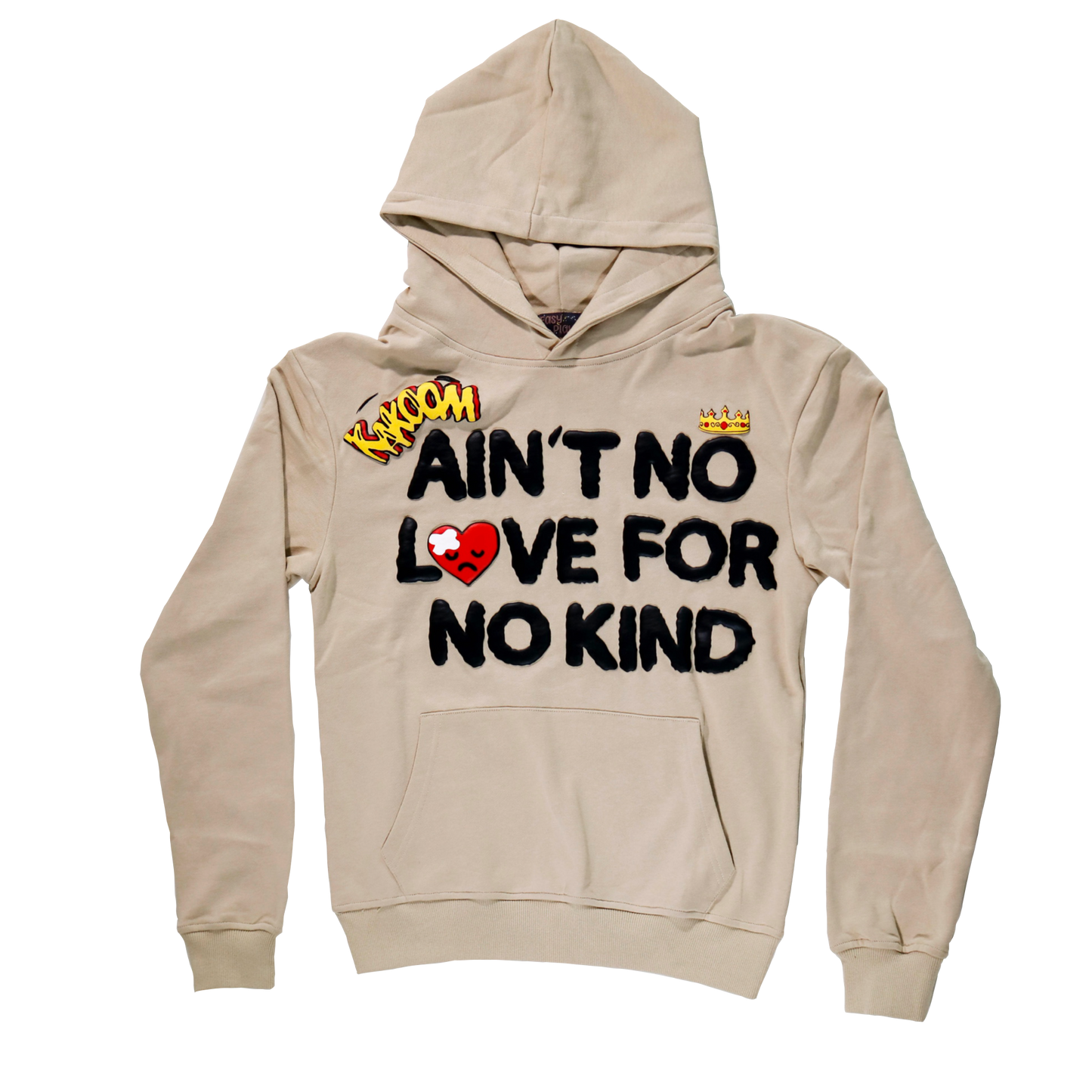 Tan "NO Love'' Hoodie