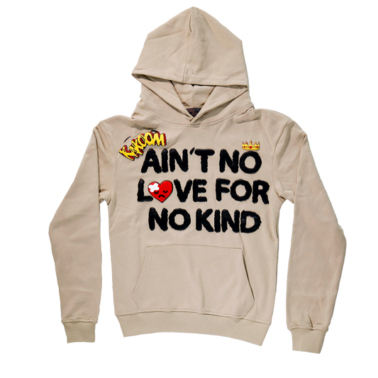 Tan "NO Love'' Hoodie